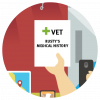 Pet medical record icon