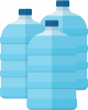 Water bottles icon