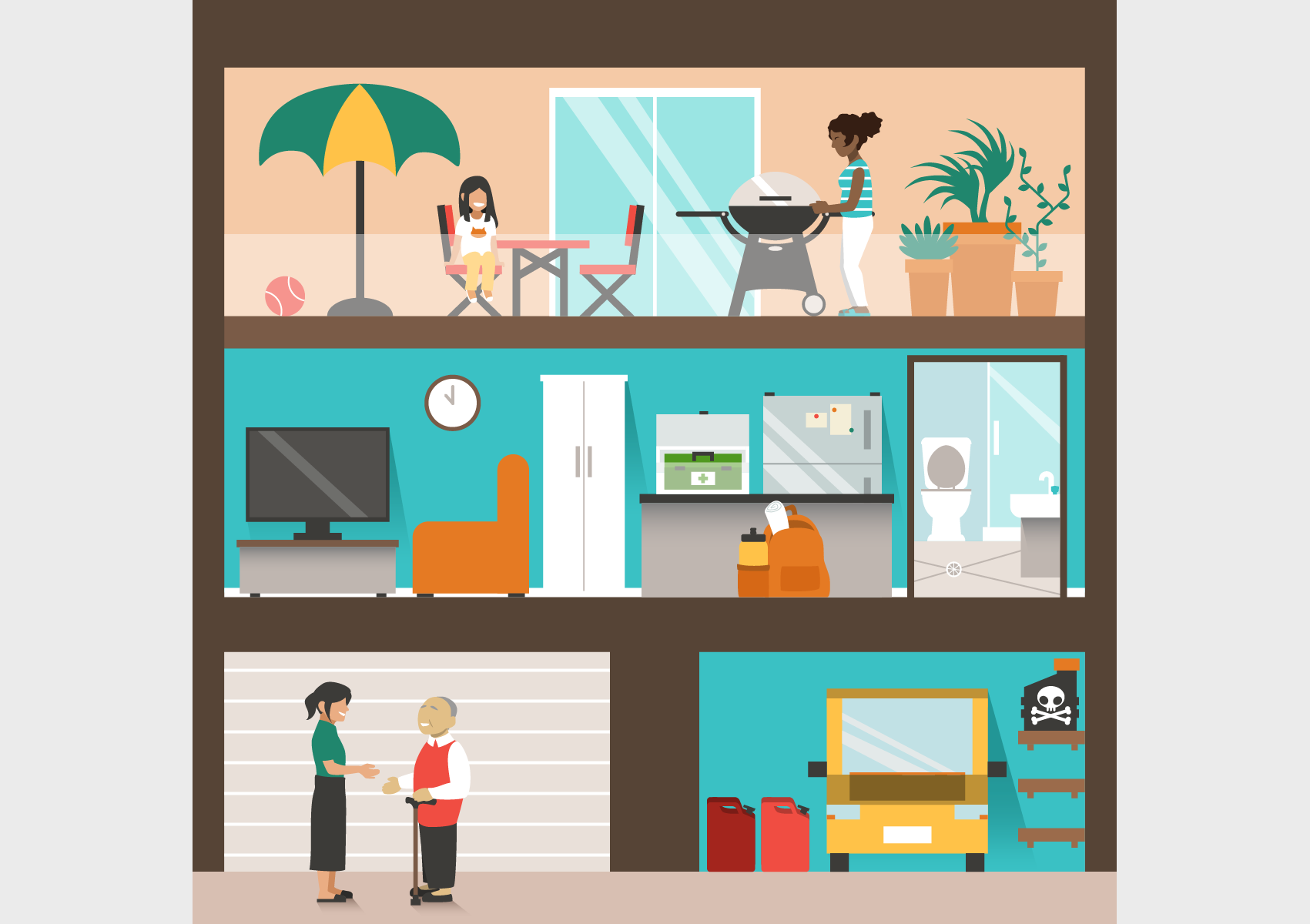 Inside house scene