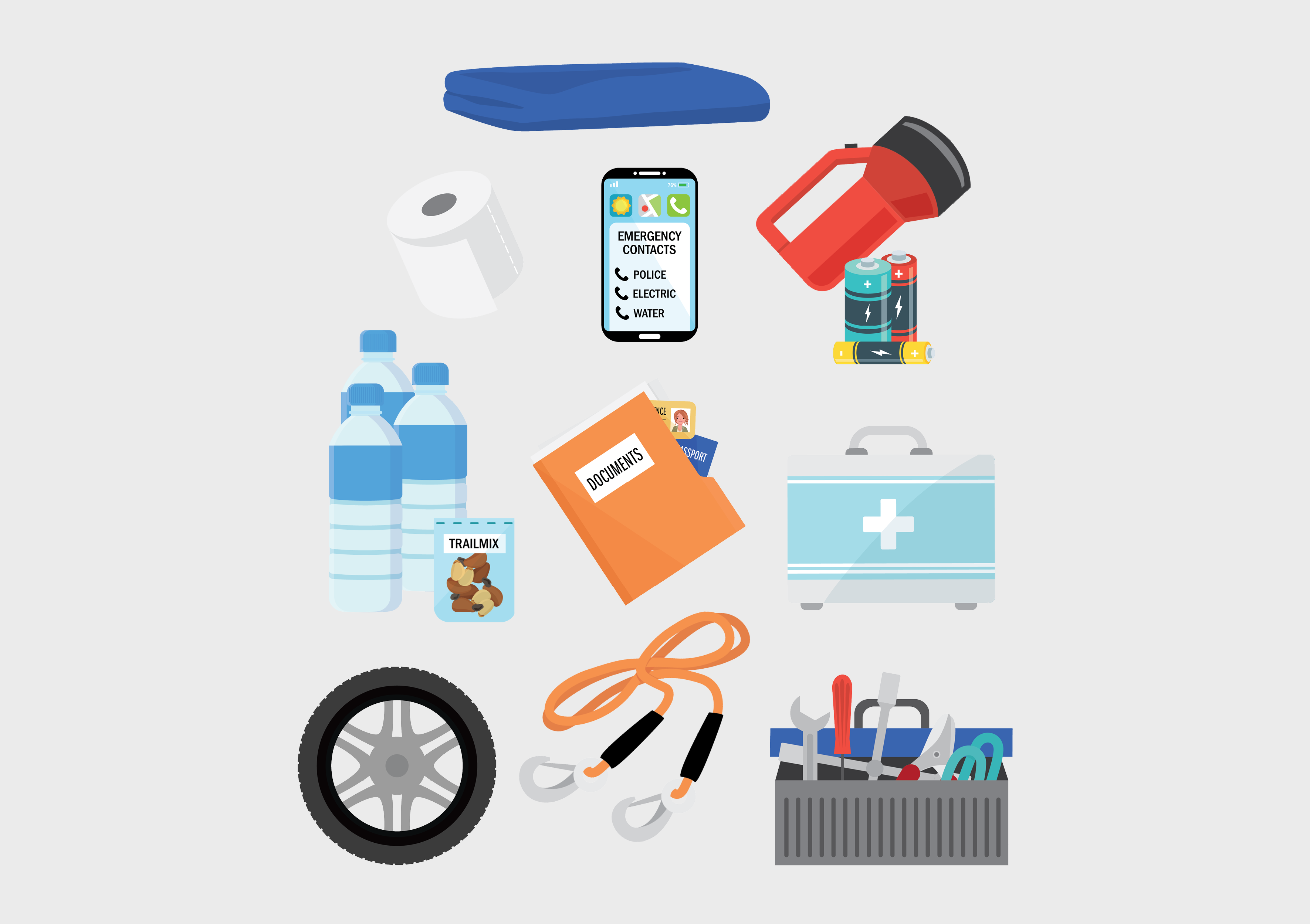 Vehicle emergency kit icon