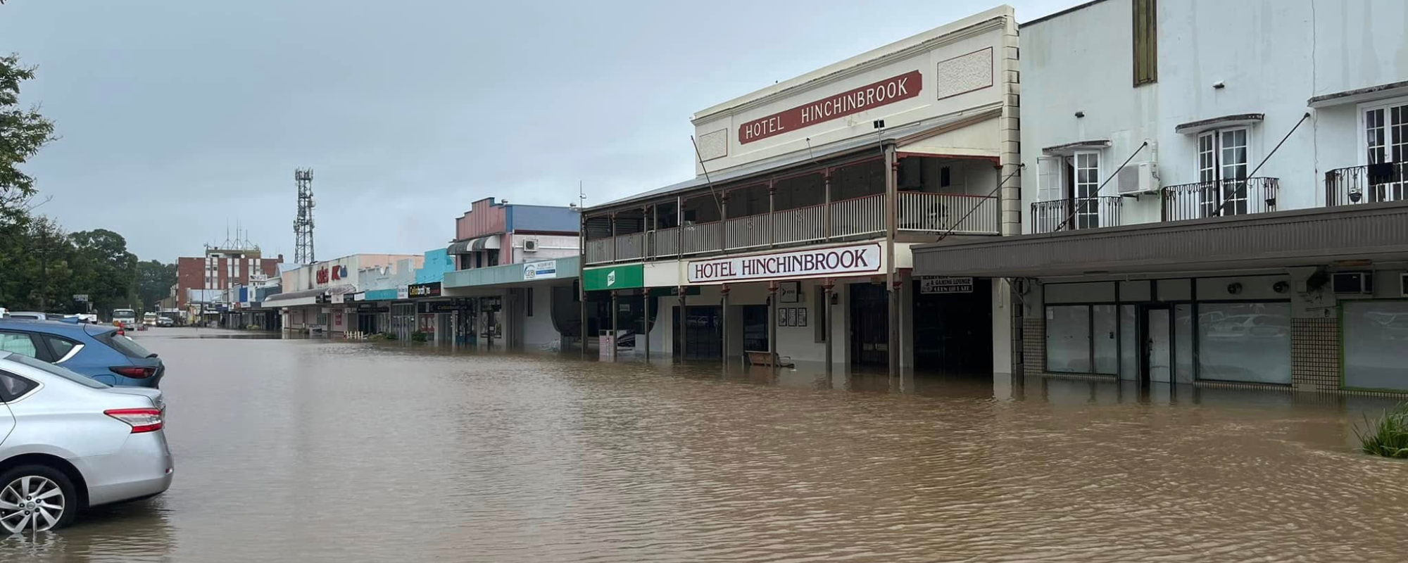 North Queensland Flooding 2025, Ingham street in flooding.