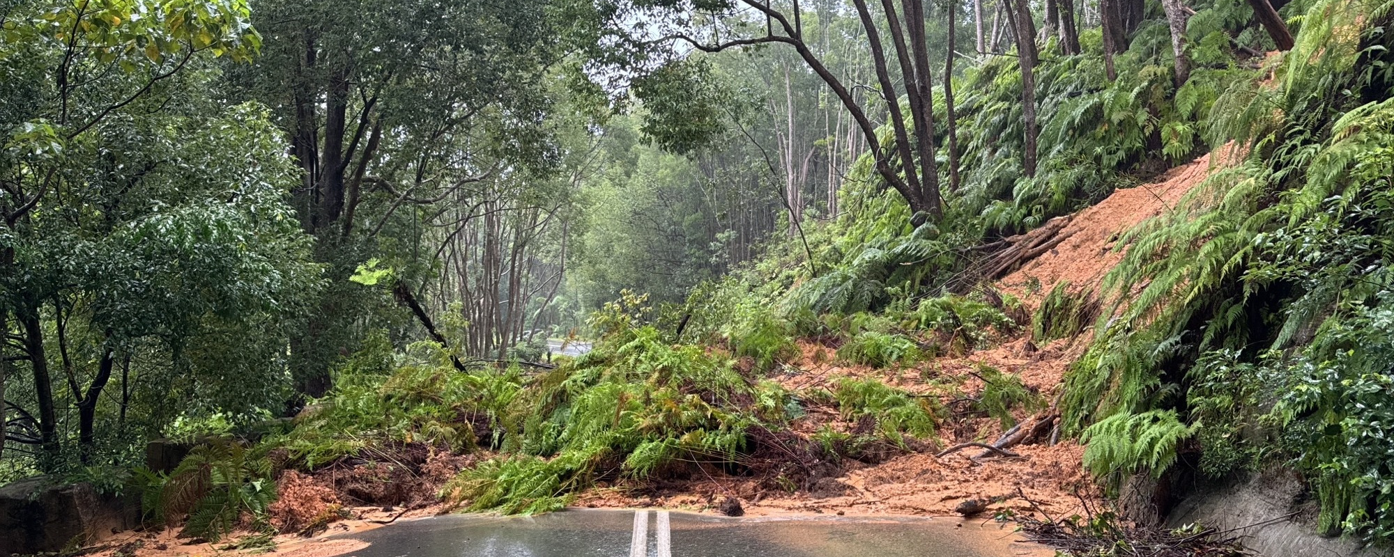 Damage from TC Alfred, Brisbane. Landslide in South East Queensland