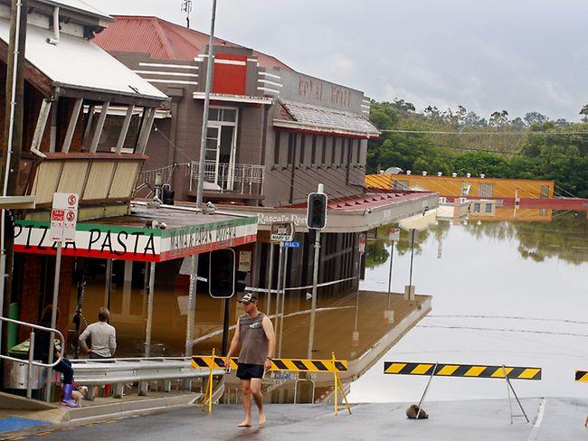 Main street under water