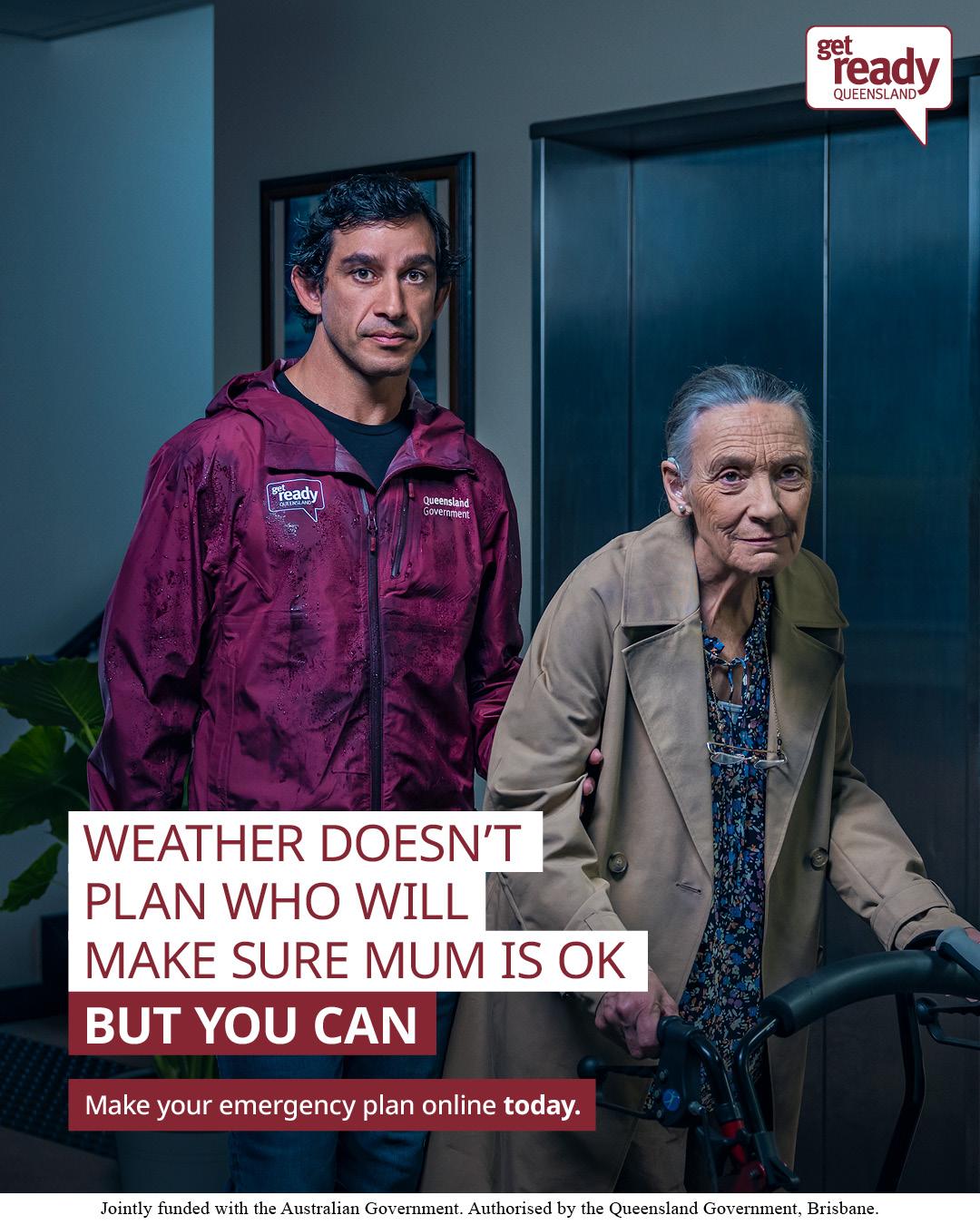 Elderly lady being with her arm supported by a man in front of a lift