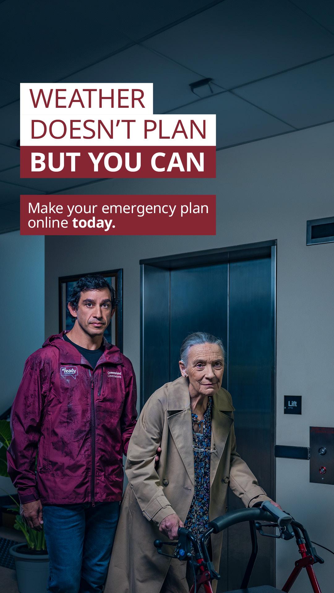 Elder and Woman and Younger man stood at lift