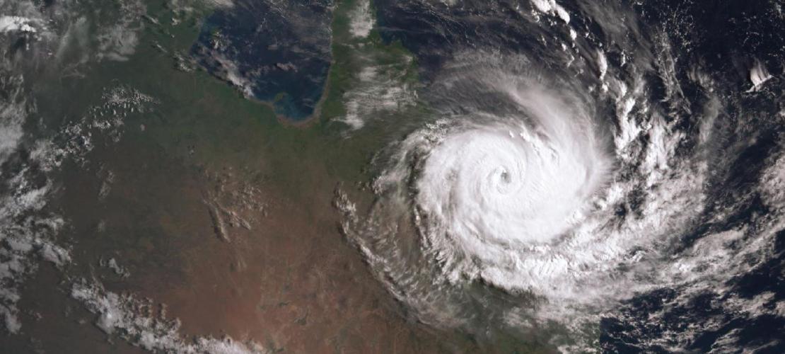 Cyclone Debbie satellite image