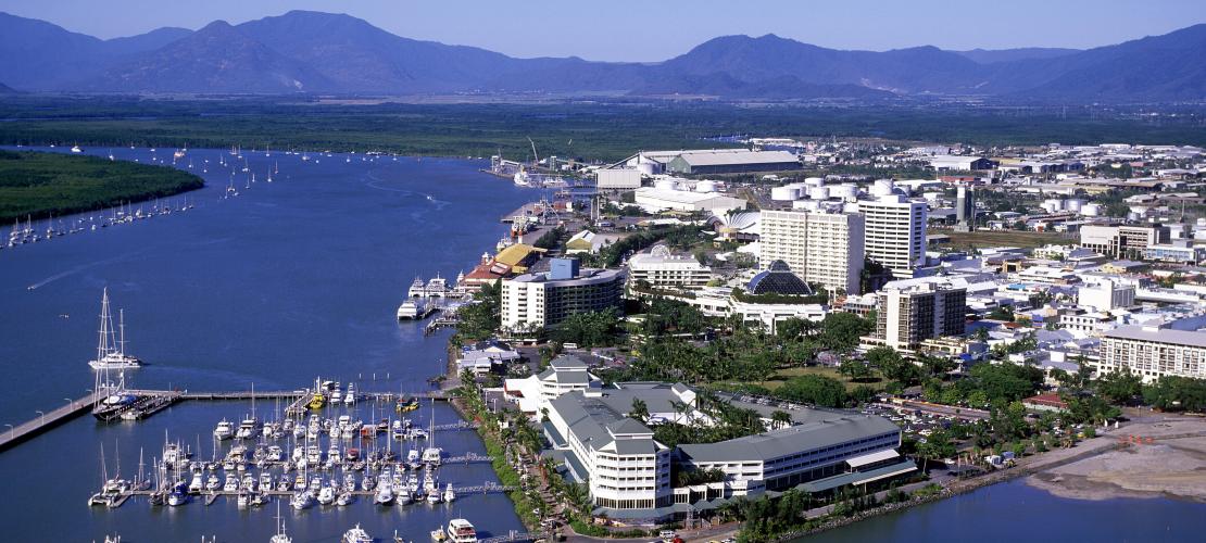 Aerial shot of Cairns