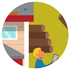 Wood pile icon