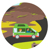 Car on road icon