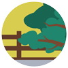 Overhanging tree icon