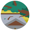 Roof leaf litter icon