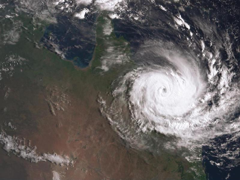 Cyclone Debbie satellite image