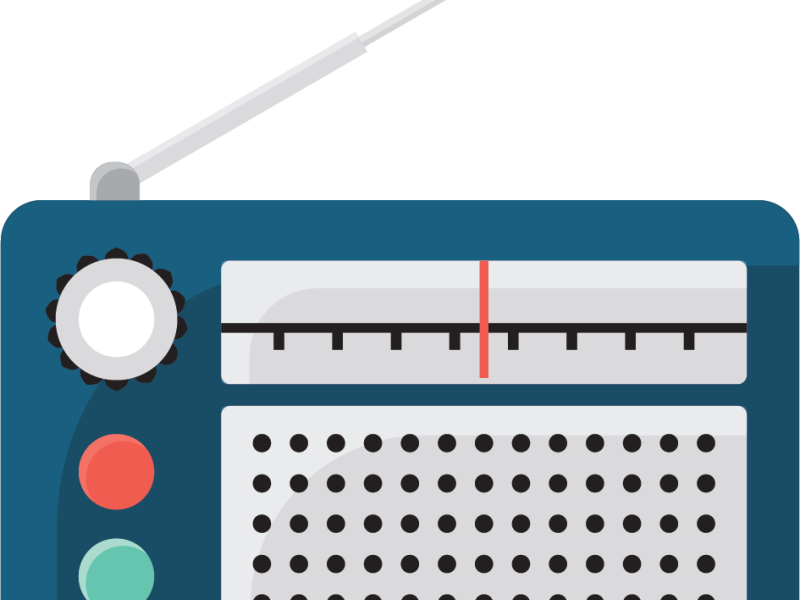 Battery operated radio icon
