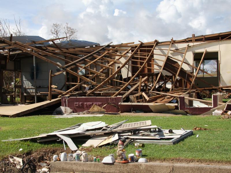 House severely damaged by cyclone