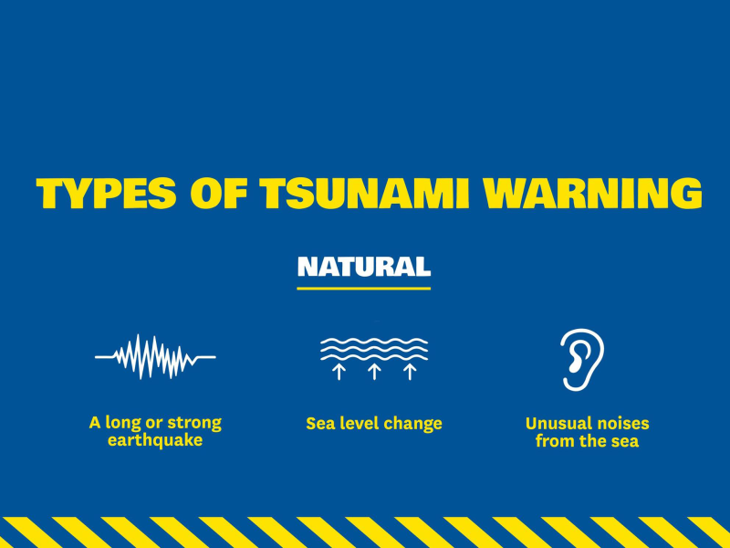 Types of tsunami warnings