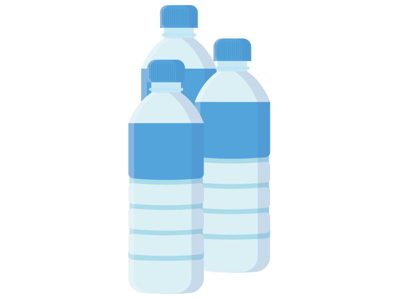 Water bottles icon