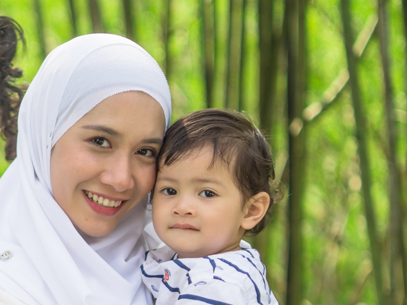 Woman with baby