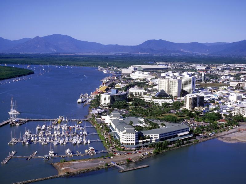 Aerial shot of Cairns