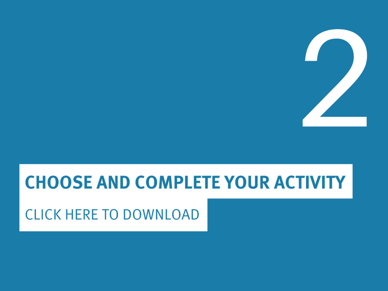 Step 2: choose your activity