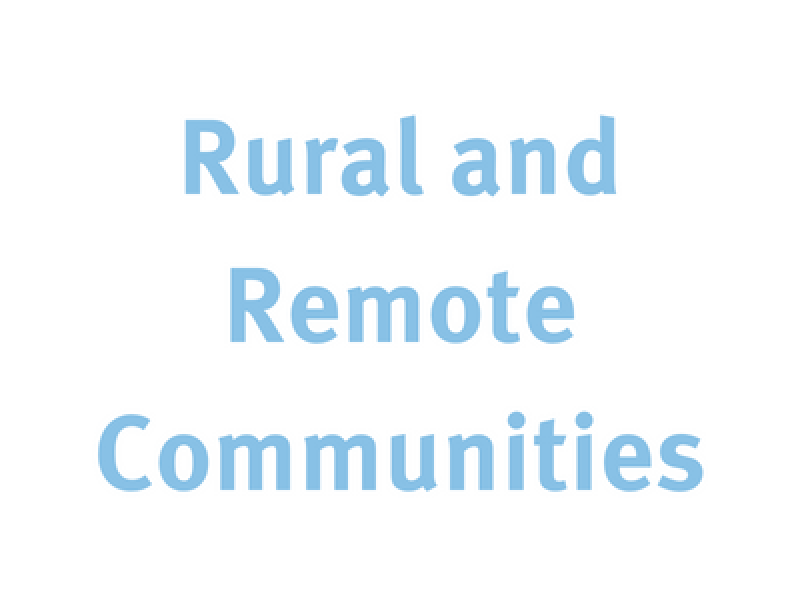 Rural and Remote Communities