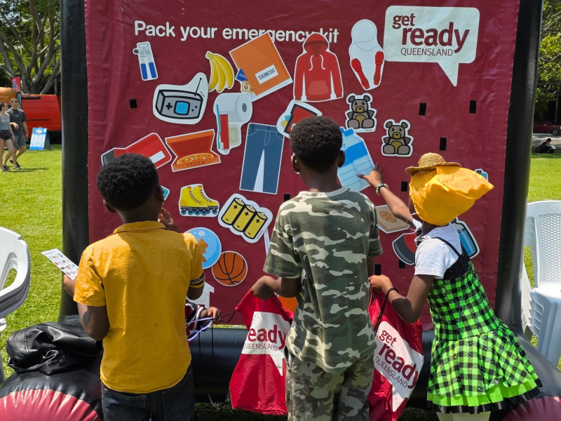 Children and a Get Ready game